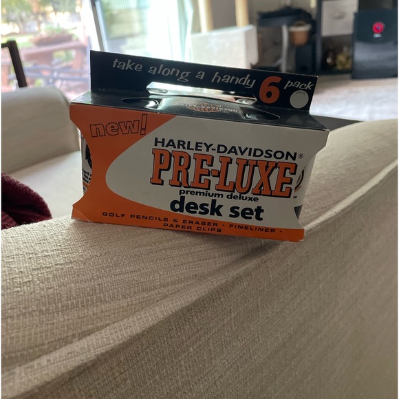 4 Pcs Vintage Harley Davidson Desk Set NIB 1996 - Picture 6 of 8